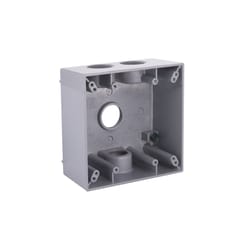 Bell 31.00 cu in Square Aluminum 2 gang Weatherproof Box Gray