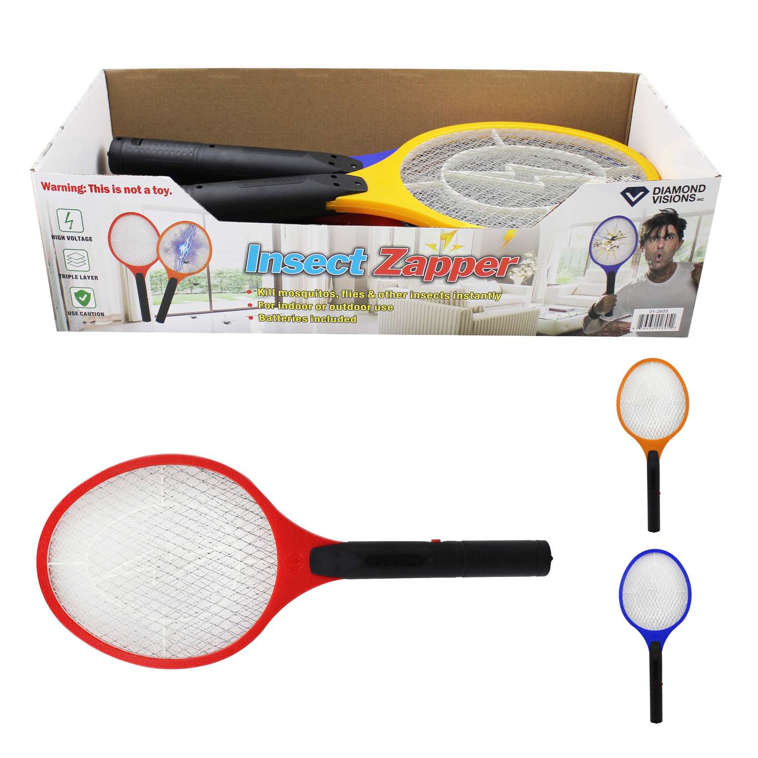 Diamond Visions Indoor and Outdoor Insect Racket Zapper Ace Hardware