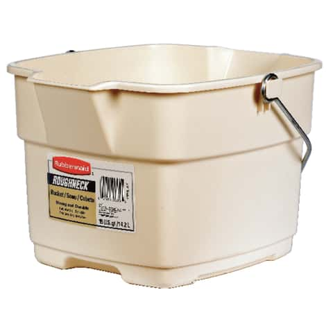 Small Green Detergent Bucket - 3 Quart Cleaning Pail - Set of 3 Square