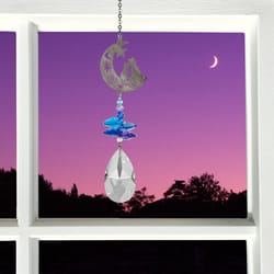 Woodstock Chimes Multi-color Crystal 4.5 in. Cat Wind Chime