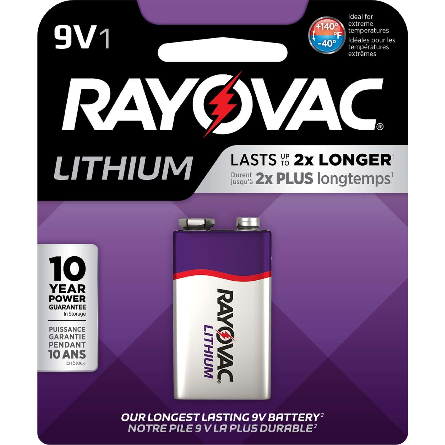 Rayovac 9 Volt Lithium Batteries 1 Pack Carded Ace Hardware