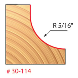 Freud 1-1/2 in. D X 1/2 in. X 2-1/2 in. L Carbide Cove Router Bit
