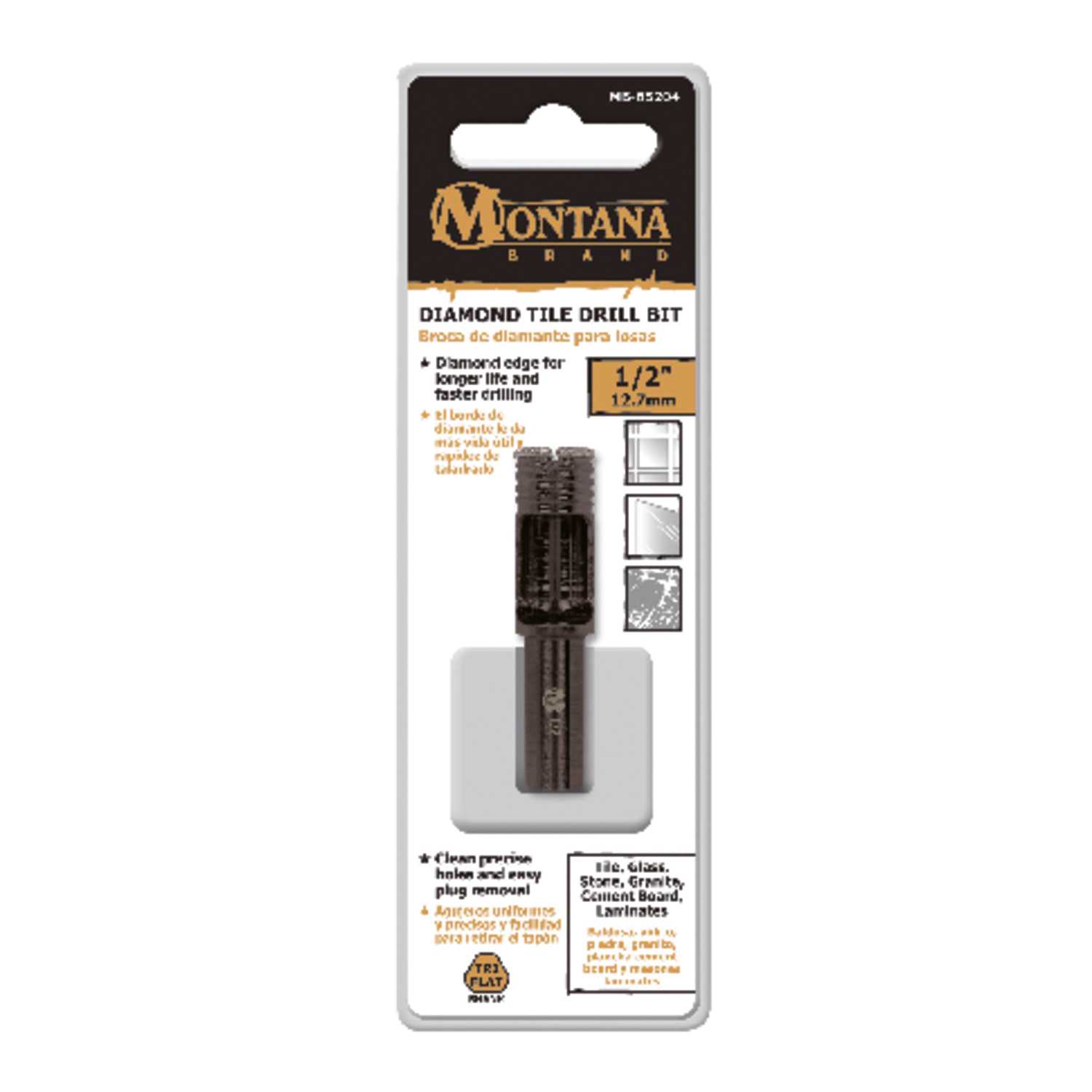 Montana Brand 1/2 in. Dia. Alloy Steel Drill Bit 3Flat Shank 1 pc