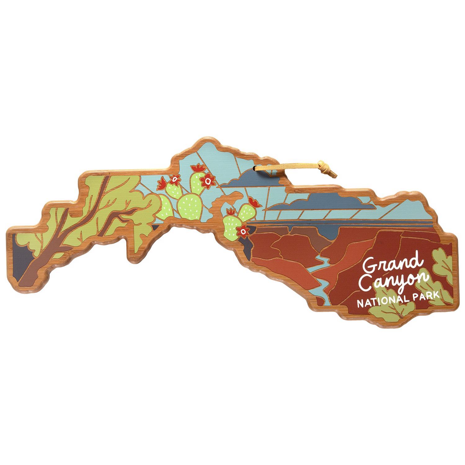 Totally Bamboo 8 in. L X 19 in. W X 1 in. Bamboo Grand Canyon Summer Stokes Serving & Cutting Board Sansujyuku sansujyuku.com