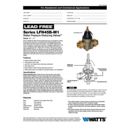 Watts 1 in. Female Solder Union Bronze Water Pressure Reducing Valve 1 in. FNPT 1 pk