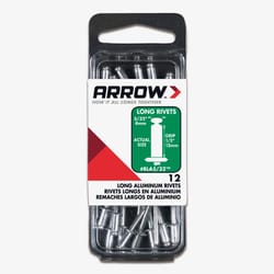 Arrow 5/32 in. D X 1/2 in. Aluminum Rivets Silver 15 pk