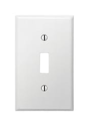 Amerelle Pro Smooth White 1 gang Stamped Steel Toggle Wall Plate 1 pk