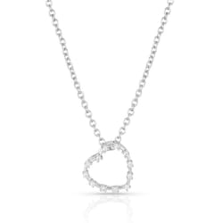 Montana Silversmiths Women's Hanging on a Heartstring Heart Silver Necklace Brass Water Resistant