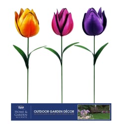 Alpine Assorted Metal 21 in. H Tulip Outdoor Garden Stake