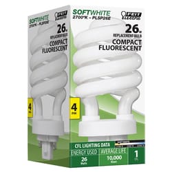 Feit 26 W PL 4.75 in. D X 4.75 in. L Fluorescent Bulb Soft White Spiral 2700 K 1 pk