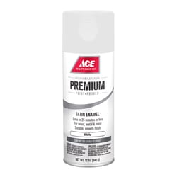 Ace Premium Satin White Paint + Primer Enamel Spray 12 oz