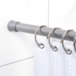Zenna Home Shower Curtain Rod 72 in. L Brushed Nickel