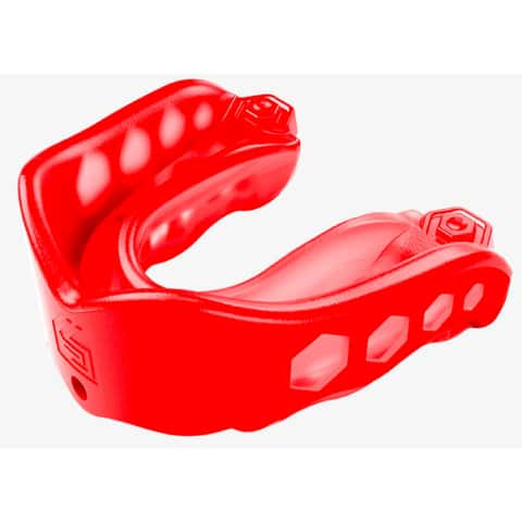 Shock Doctor Gel Max Adult Red Athletic Mouthguard Strap Included