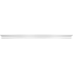 HILLMAN 2 in. H X 36 in. W X 6 in. D White Wood Floating Shelf