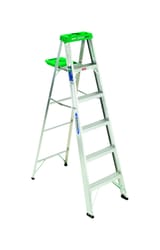 Werner  6 ft. H x 21.5 in. W Aluminum  Step Ladder  Type II  225 lb. capacity 