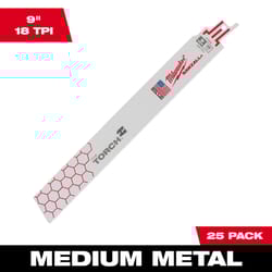 Milwaukee Torch 9 in. Bi-Metal Blade Set 5 TPI 25 pc