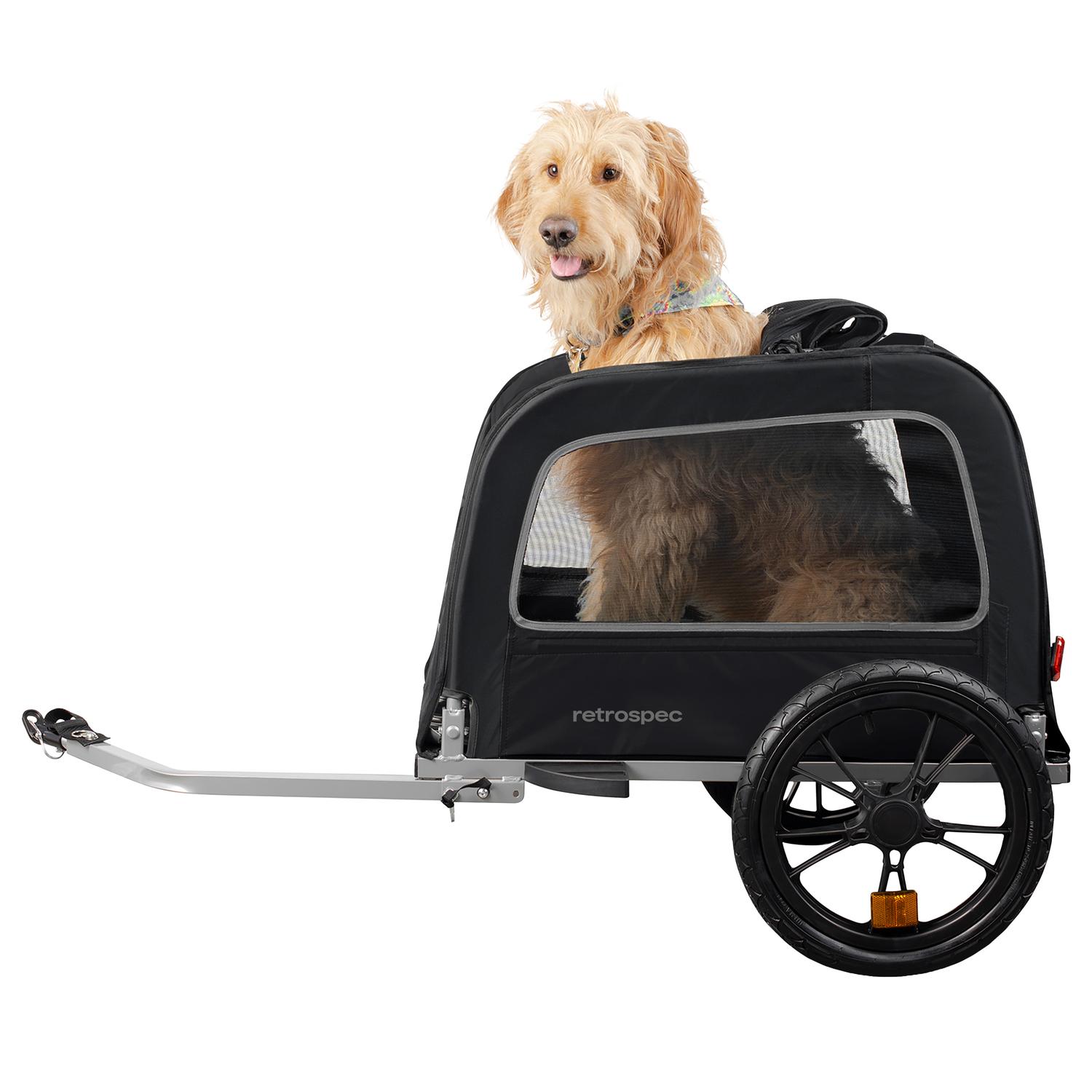 Retrospec Rover Waggin Fabric/Steel Pet Trailer 50 lb Black Sansujyuku sansujyuku.com