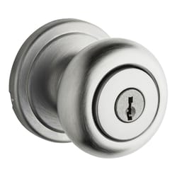 Kwikset Signature Series Hancock Knob Storeroom Satin Chrome Door Lock Right or Left Handed