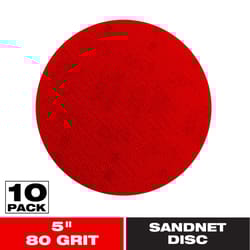 Diablo SandNet 5 in. Ceramic Blend Hook and Lock Sanding Disc 80 Grit Coarse 10 pk