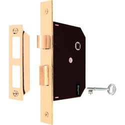 Prime-Line Security Bright Brass Mortise Replacement Lock Assembly 1-3/4 in.