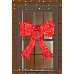 Sienna LED Red Bow 23.6 in. Hanging Decor