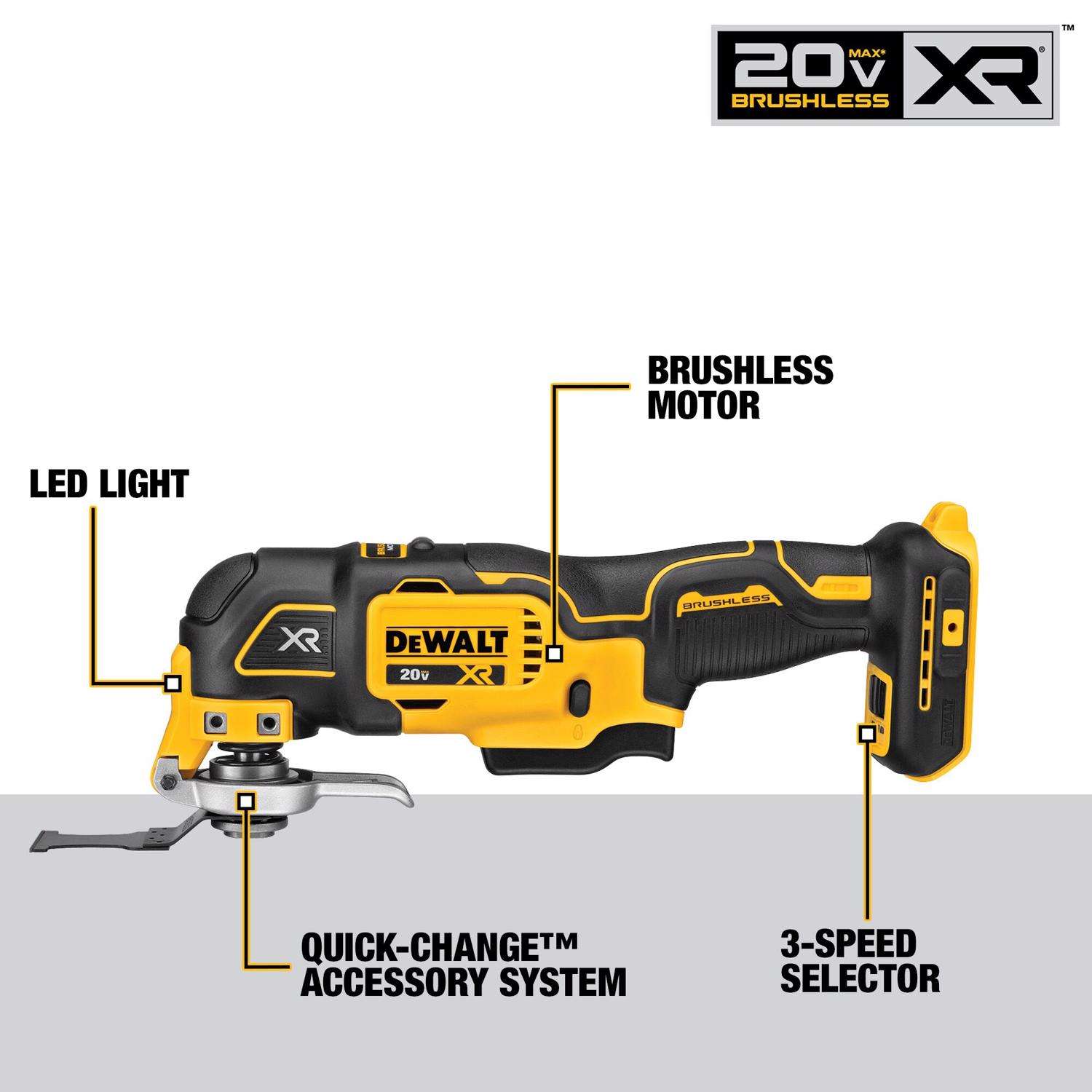 DeWalt DCK300P1 20V MAX* XR Brushless 3-Tool Woodworking Kit
