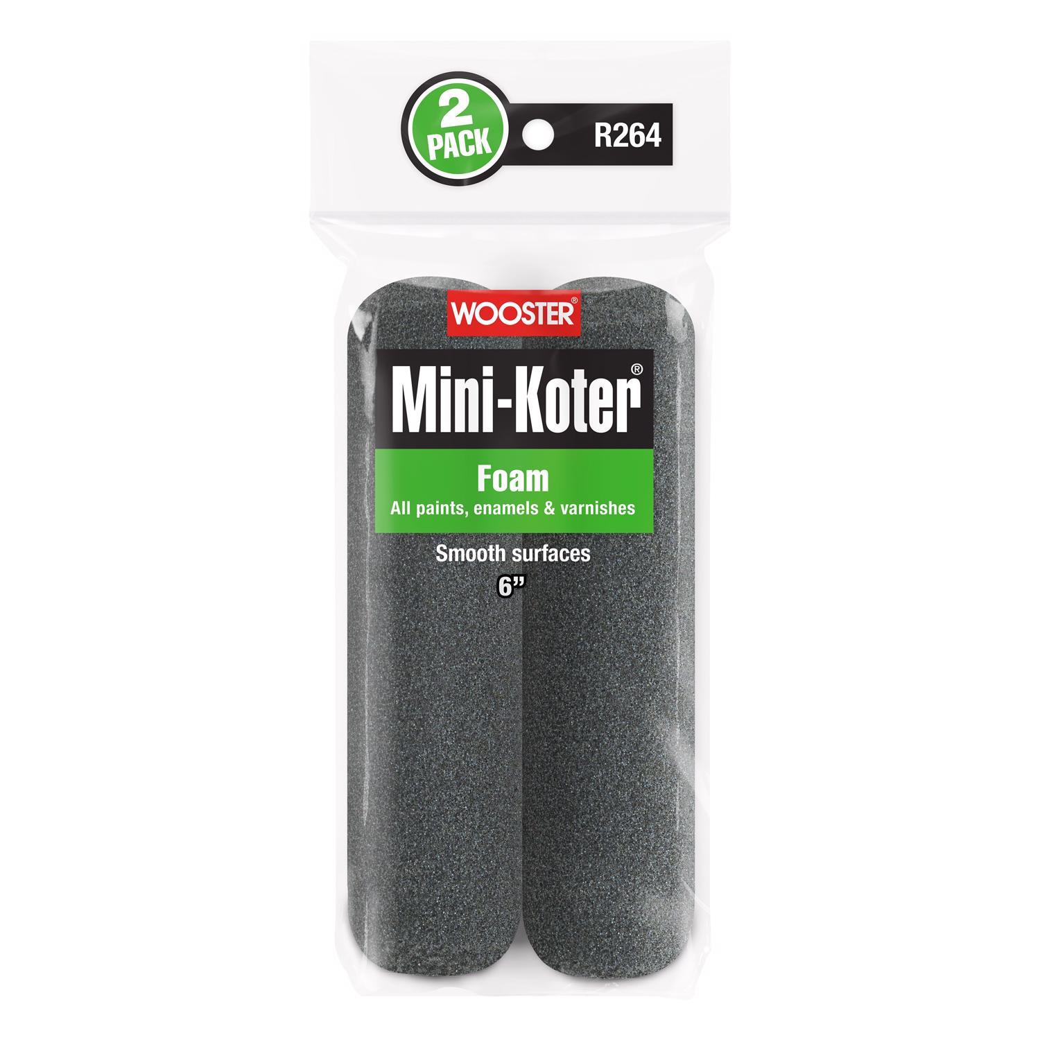 Photos - Putty Knife / Painting Tool Wooster Mini-Koter Foam 6 in. W Mini Paint Roller Cover 2 pk R264-6