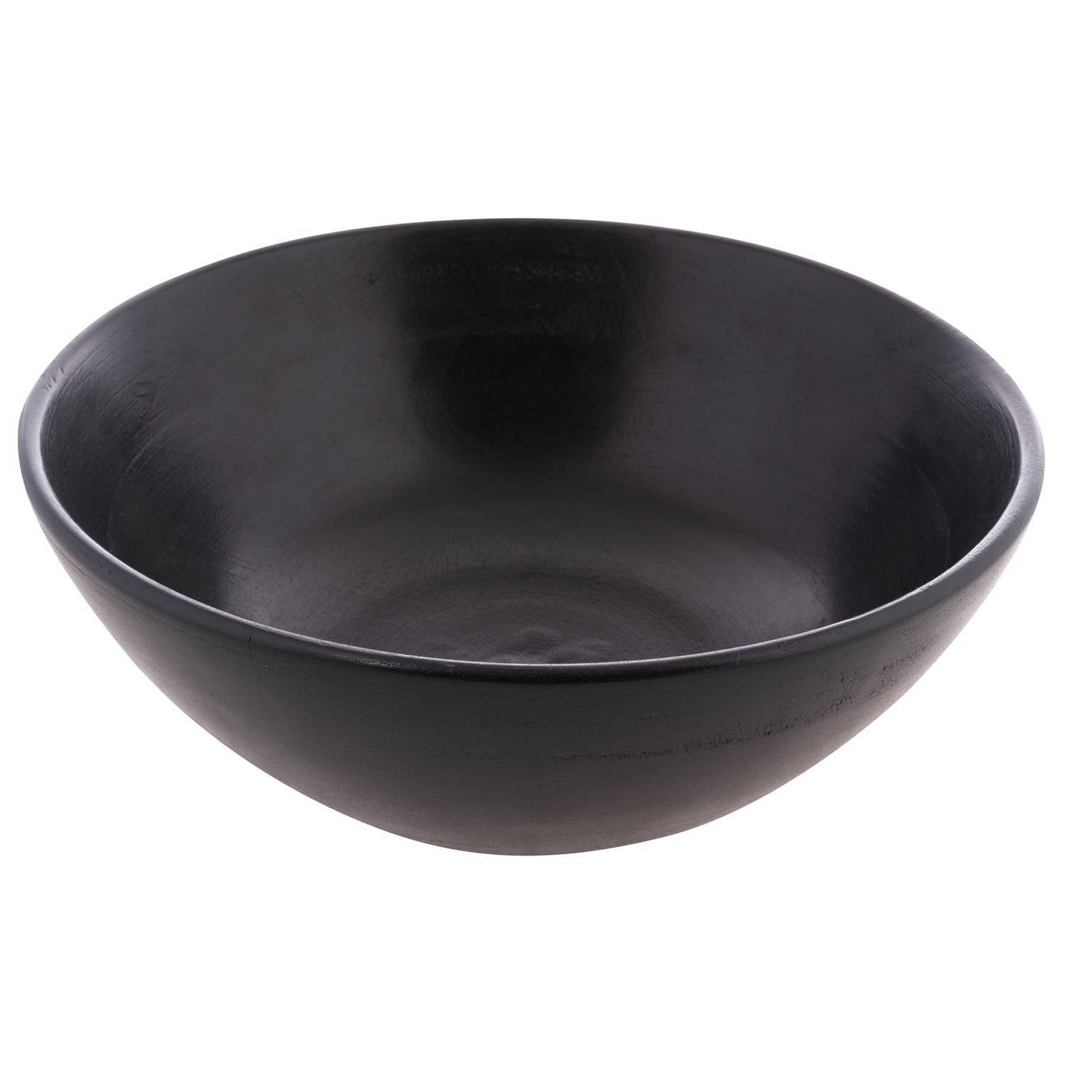 Karma Gifts Black Wood Bowl 11 in. D 1 pk Sansujyuku sansujyuku.com