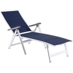 Hanover Regis White Aluminum Frame Modern Chaise Lounge