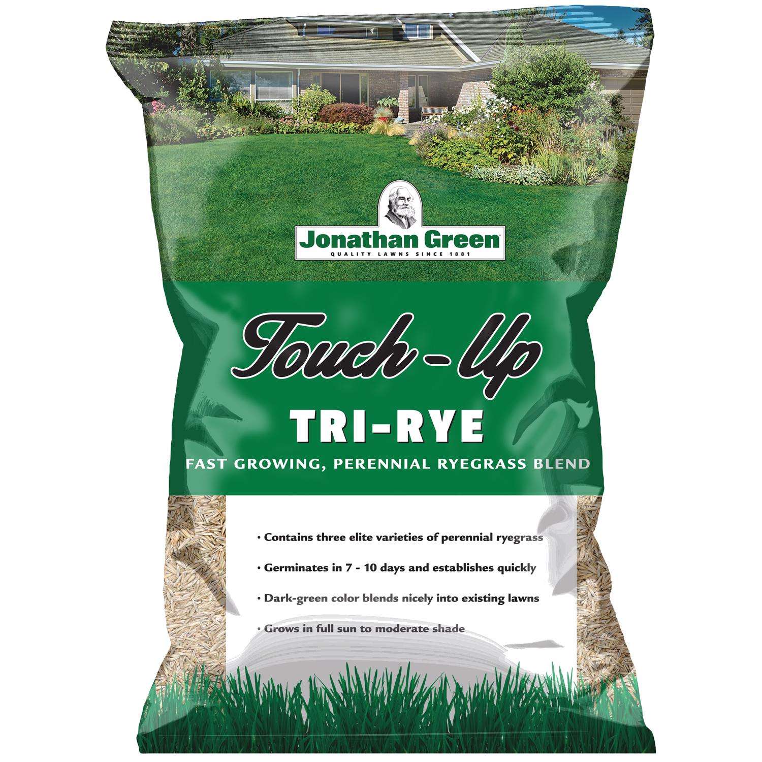 Jonathan Green TouchUp Perennial Ryegrass Sun or Shade Grass Seed 25