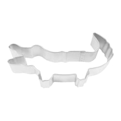 R&M International Corp International Corp 2 in. W X 5 in. L Alligator Cookie Cutter Silver 1 pc