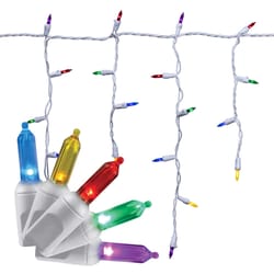 Celebrations Classic LED T5 Multicolored 100 ct Icicle Christmas Lights 6 ft.