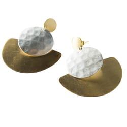 Matr Boomie Womens Vitana Deco Disc Earrings