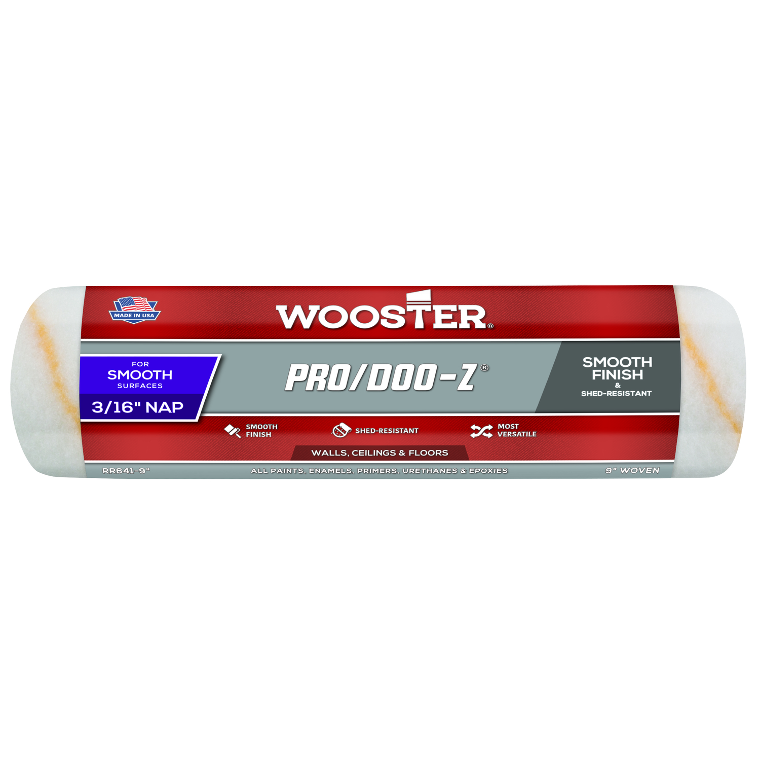 Photos - Putty Knife / Painting Tool Wooster Pro/Doo-Z Woven Fabric 9 in. W X 3/16 in. Paint Roller Cover 1 pk