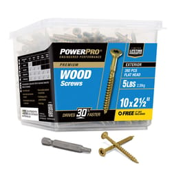 HILLMAN Power Pro No. 10 Ga. X 2-1/2 in. L Bronze Star Flat Head Exterior Deck Screws 5 lb 392 pk