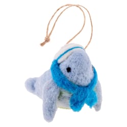 Karma Multicolored Island Whale Ornament 1.25 in.