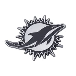 Fanmats NFL Chrome Miami Dolphins Emblem 1 pk