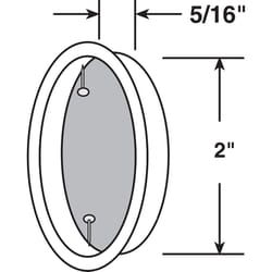 Prime-Line 2.13 in. L Brass-Plated Gold Steel Flush Mortise Finger Pull