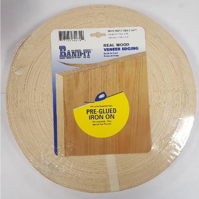 Band-It .030 in. T X 7/8 in. W X 250 ft. L White Maple Real Wood Veneer Edging Band-It .030 in. T X 7/8 in. W X 250 ft. L White Maple Real Wood Veneer Edging