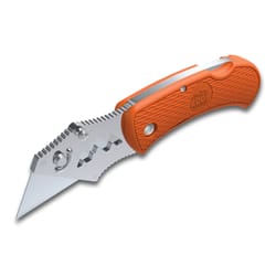 Outdoor Edge 5.8 in. Lockback Utility Knife Orange 1 pc