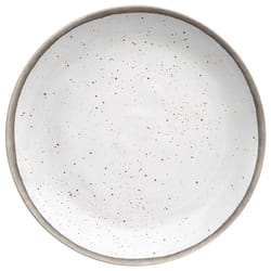 TarHong White Bamboo Retreat Pottery Salad Plate 8.5 in. D 1 pk