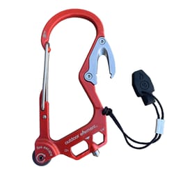 Outdoor Element Fire Escape Red Carabiner Multi Tool