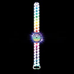 Watchitude Light-up Child's Super Star Round Multicolored Analog Watch Silicone Water Resistant