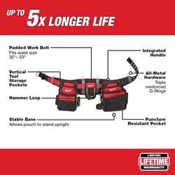 Milwaukee 29 Nylon Work Belt Black/Red