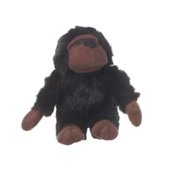 Multipet Look Who's Talking Black Plush Chimpanzee Dog Toy Small 1 pk