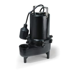 ECO-FLO 1/2 HP 7800 gph Cast Iron Wide Angle Sewage Pump