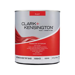 Clark+Kensington Flat Tint Base Mid-Tone Base Exterior Paint and Primer Exterior 1 qt