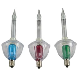 Holiday Bright Lights Incandescent C7 Multicolored 3 ct Replacement Christmas Light Bulbs
