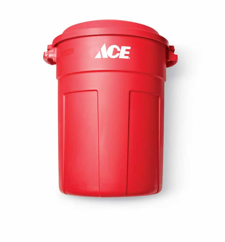 Ace 32 gal. Plastic Garbage Can Lid Included Ace Hardware