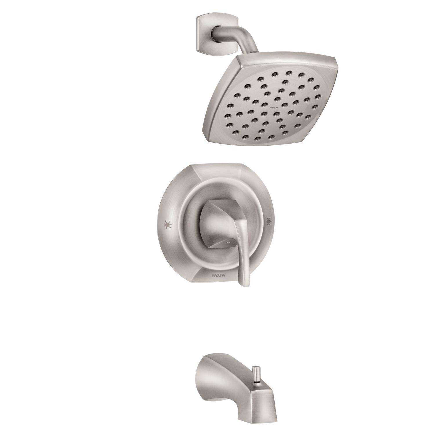 Moen Lindor 1Handle Brushed Nickel Tub and Shower Faucet Ace Hardware